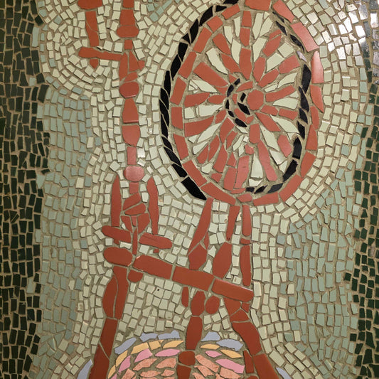 Spinning Wheel Heavy Framed Tile Art