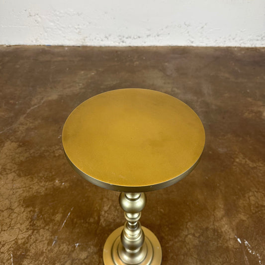 Gold Pedestal Side Table