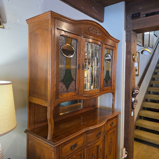 Carved Oak Hutch
