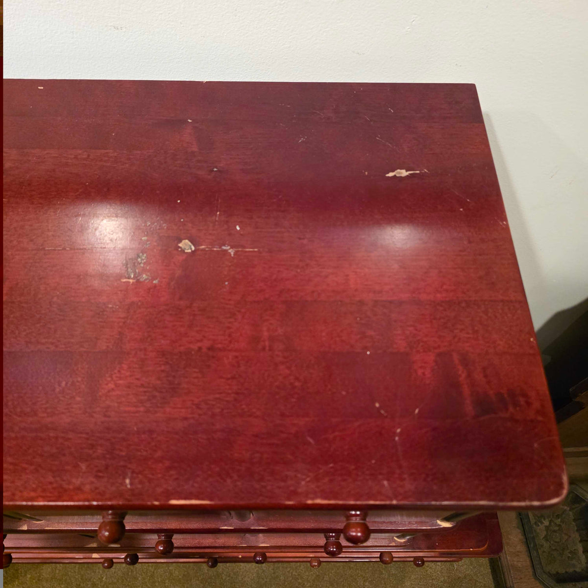 Red Tone Stacked Apothecary-Style CD Cabinet (As Is)