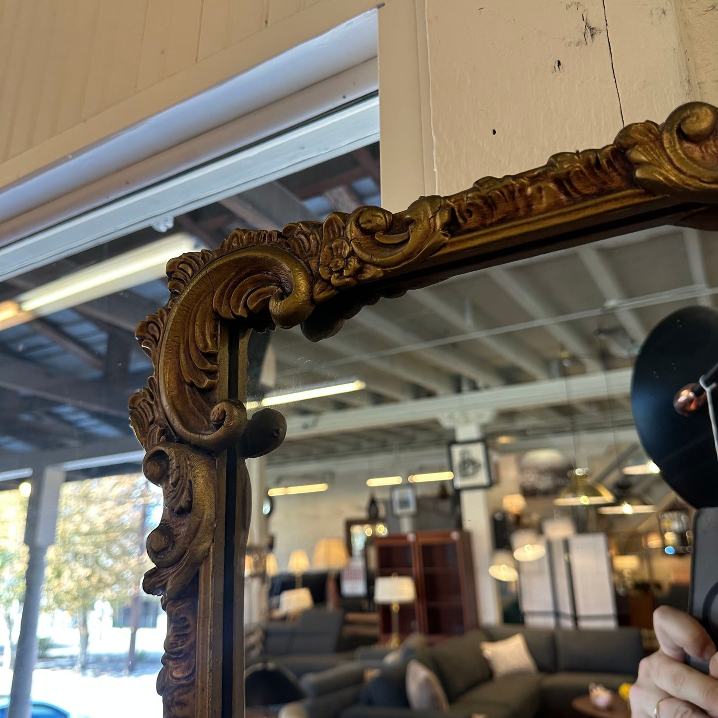 Gilded Floral Frame Mirror