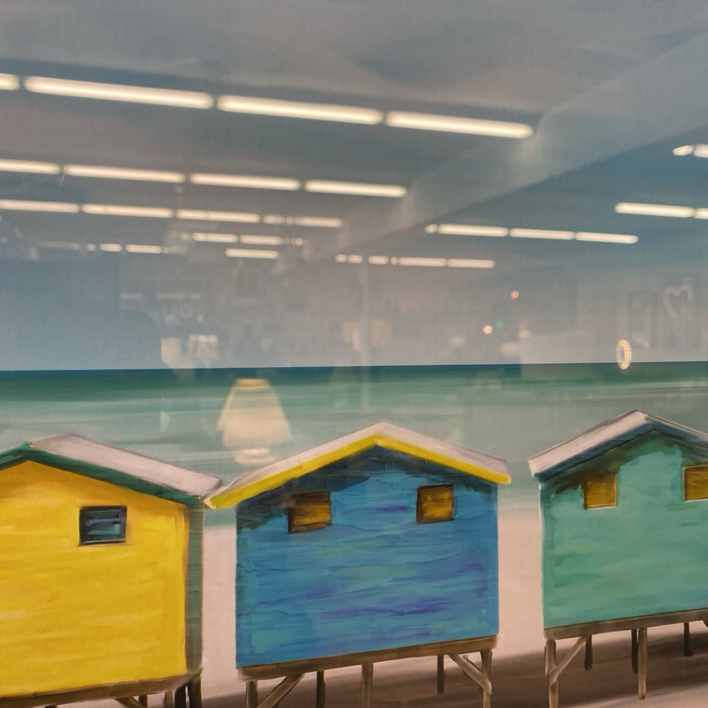 Beach Houses in a Row Ocean View Art