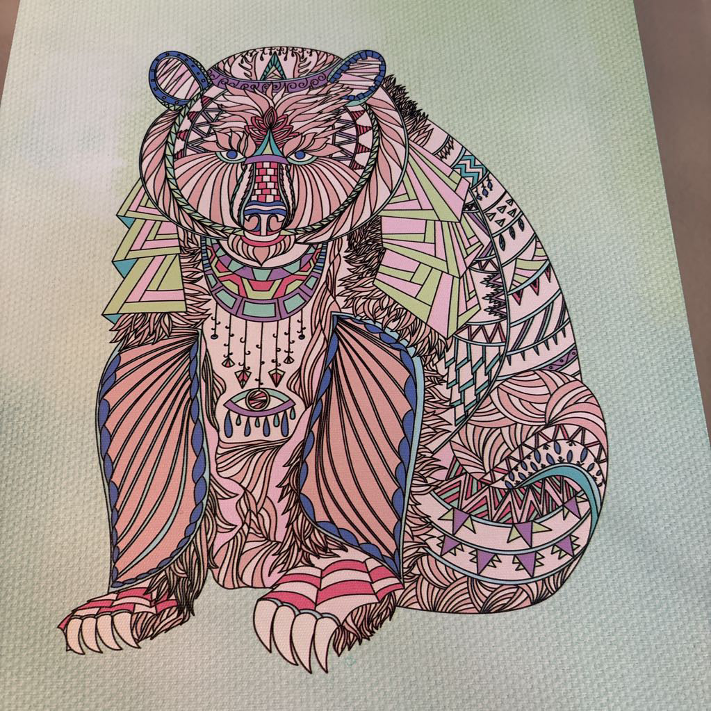 Intricate Pattern Bear Art