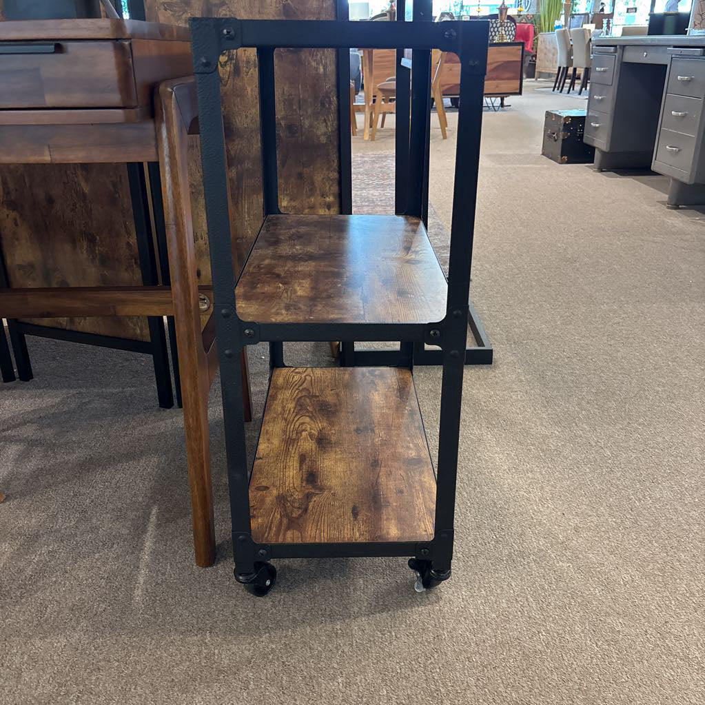 Industrial Style Small Shelf Cart