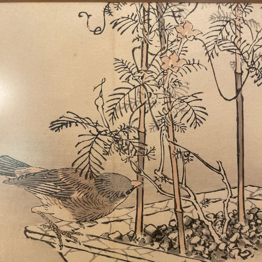 Small Bird with Trees Asian Art ART