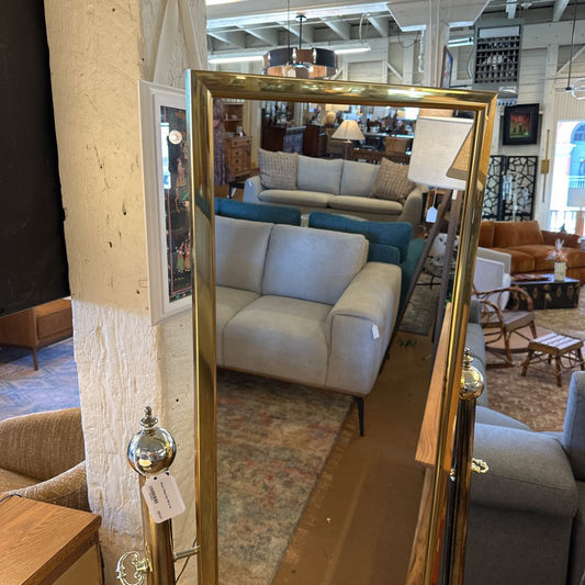 Brass Tilting Floor Mirror