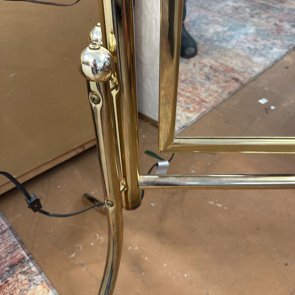 Brass Tilting Floor Mirror