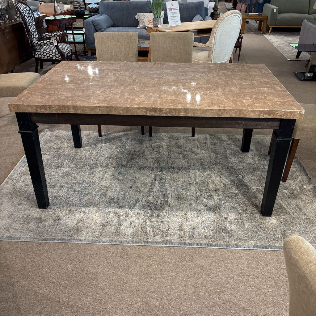 Faux Stone Top Dining Table