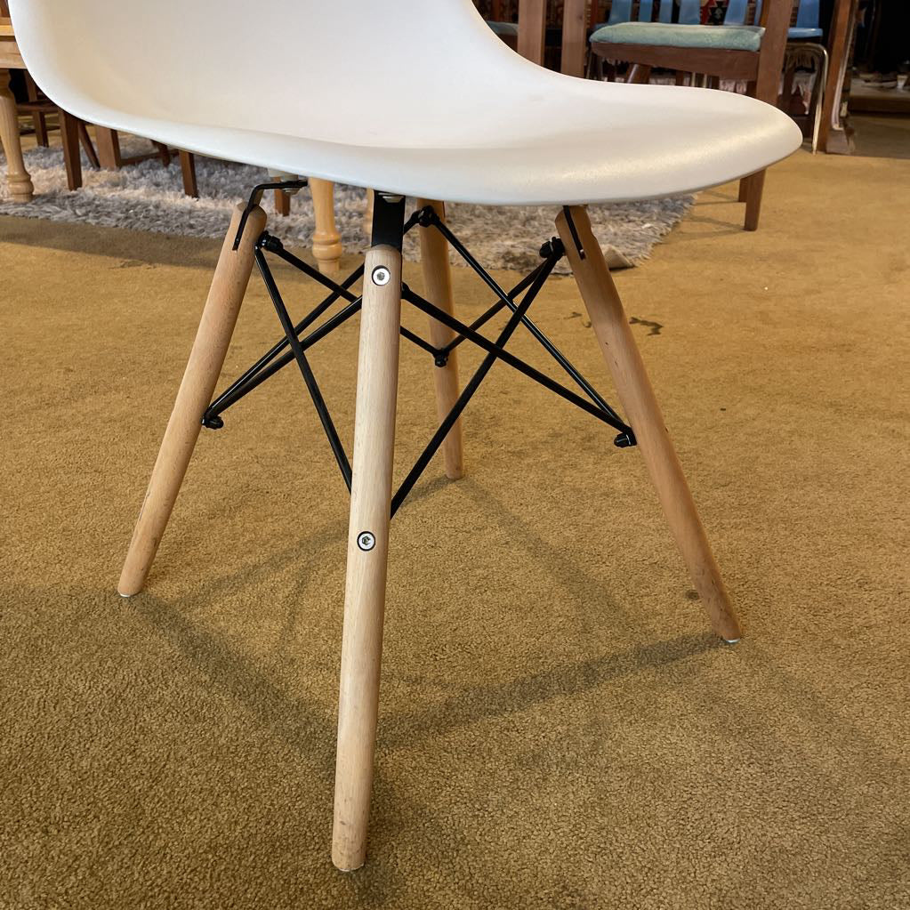 White Molded Plastic Chair
