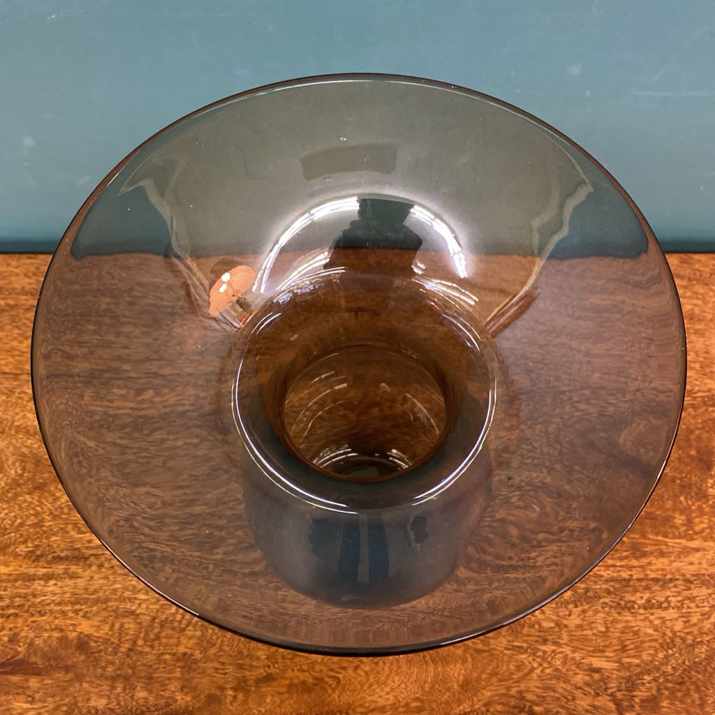 Smokey Glass Flared Top Vase SMALLS