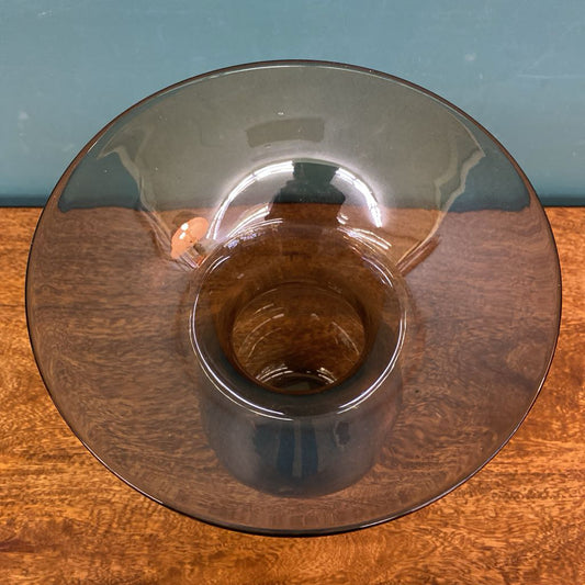 Smokey Glass Flared Top Vase SMALLS