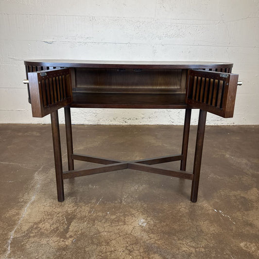 Houston Brown Oval Console Table