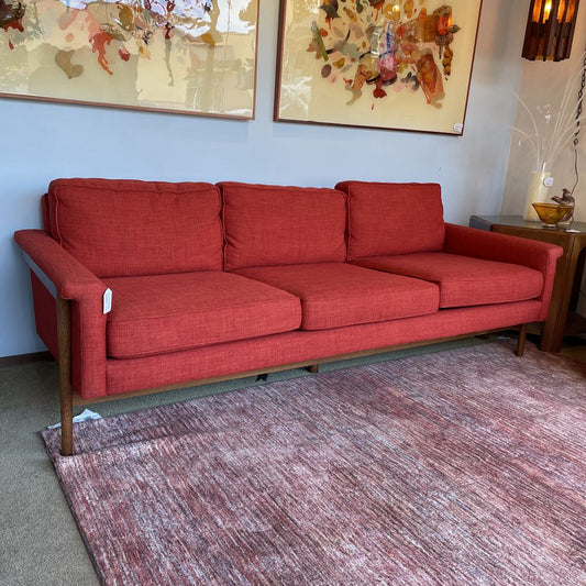 West Elm Oak Frame Heirloom MCM Style Sofa *AS IS* U SOFAS