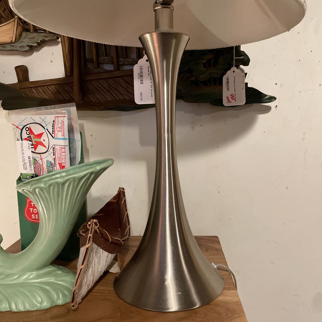 SS Pase Lamp w/ Silk Brocade Shade