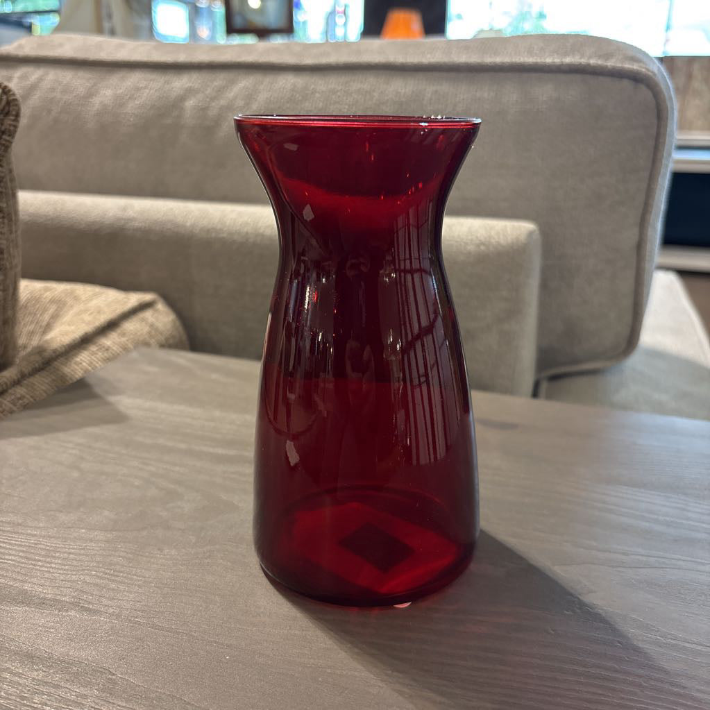 Red Glass Vase