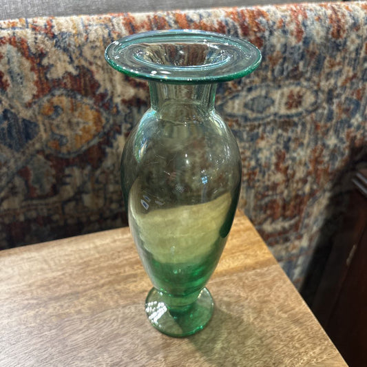 Vintage Blenko Glass Sea Foam Vase