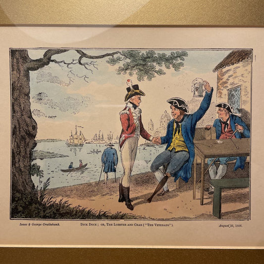Dick Dock or the Lobster and Crab (the Veterans) 1806 Framed Print ART