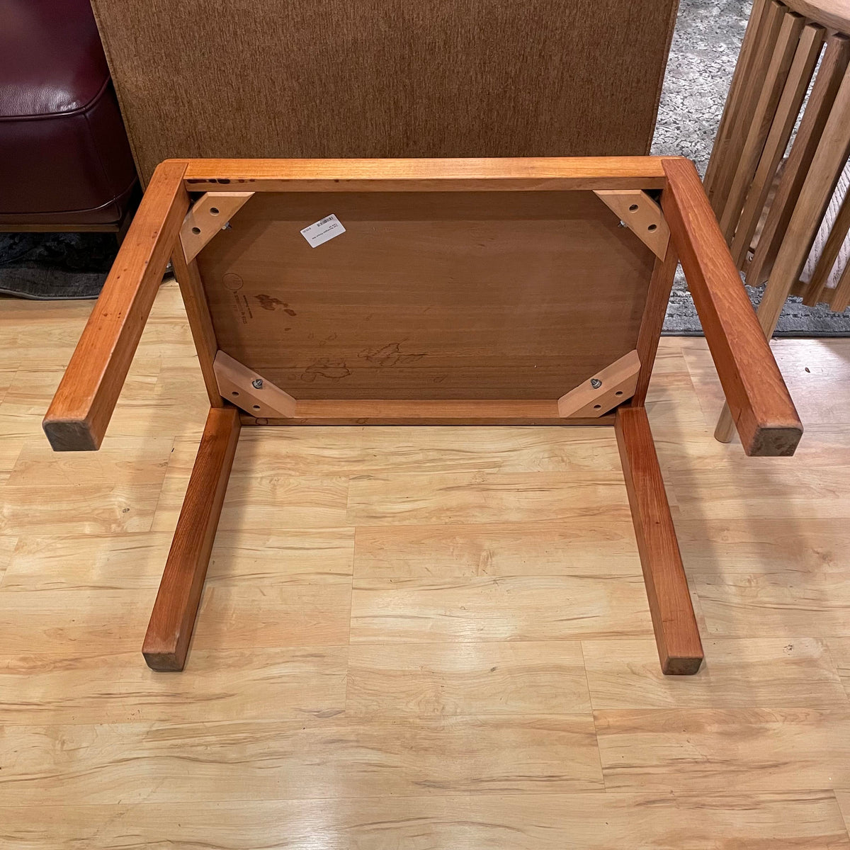 MC Danish Teak Rectangular Parquet Side Table C SIDE TABLES