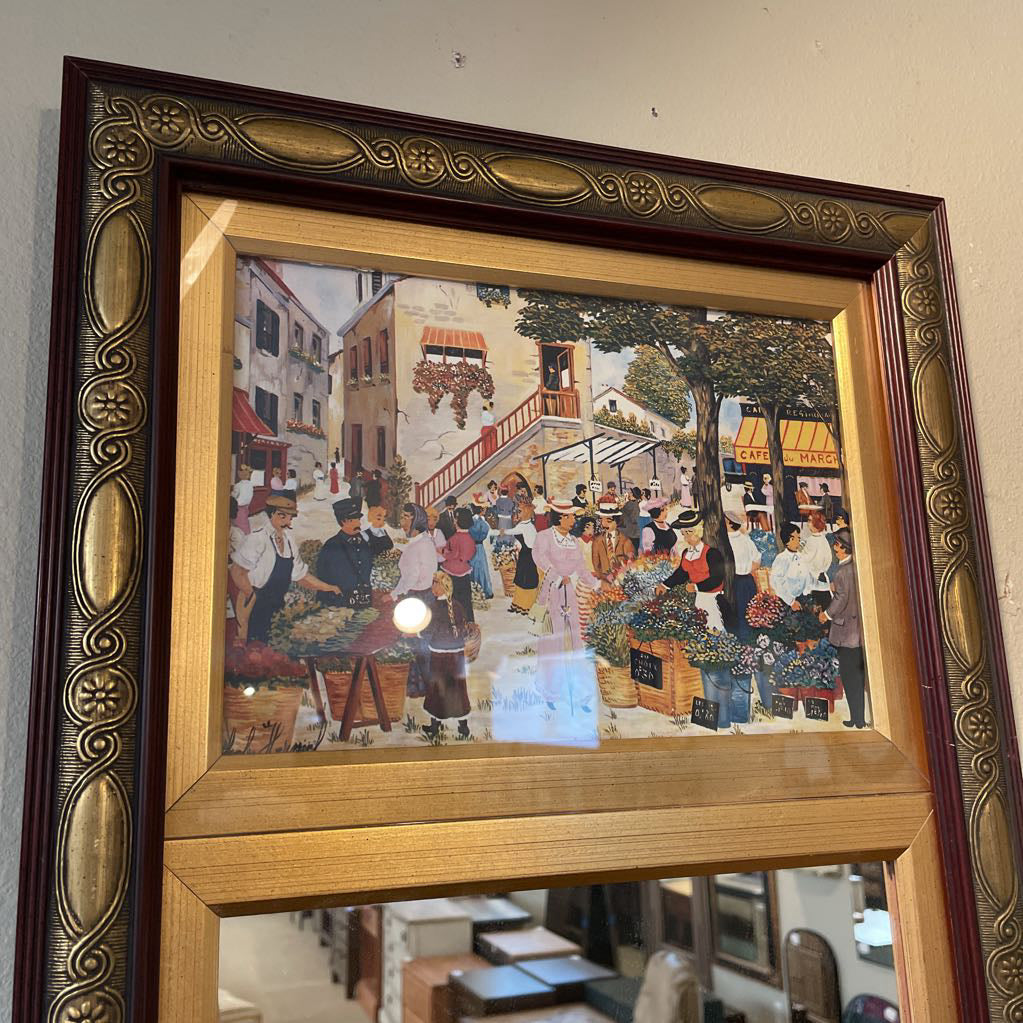 Rectangular Mirror with Marquetry