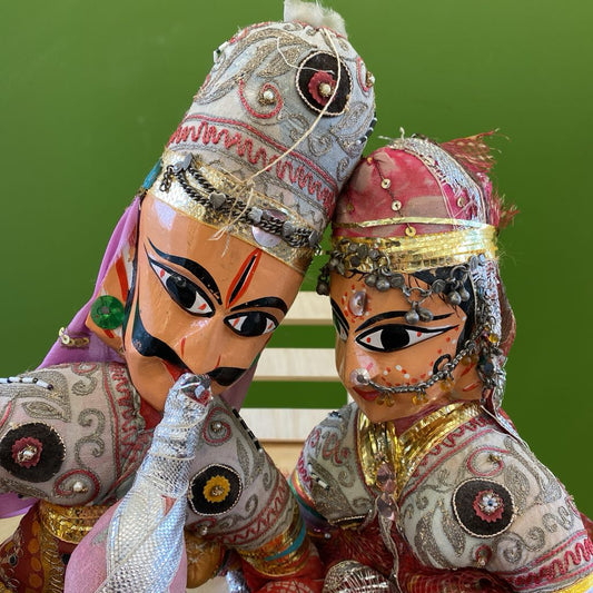 PAIR of Vintage Indian Puppets SMALLS