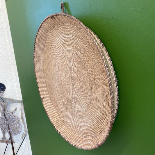 Intricate Weave Tribal Basket Tray UNIQUE FINDS