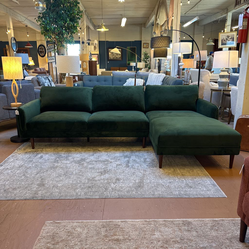 Egersund Moss Green RAF Chaise Sectional