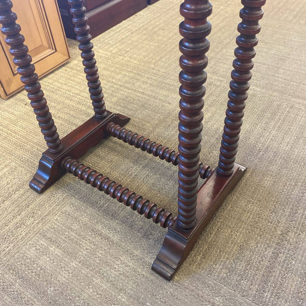 Antique Bobbin-Turned Leg One Drawer Side Table