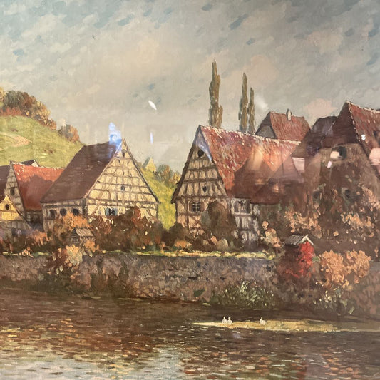 L. Sanger Lakeside Village Print ART