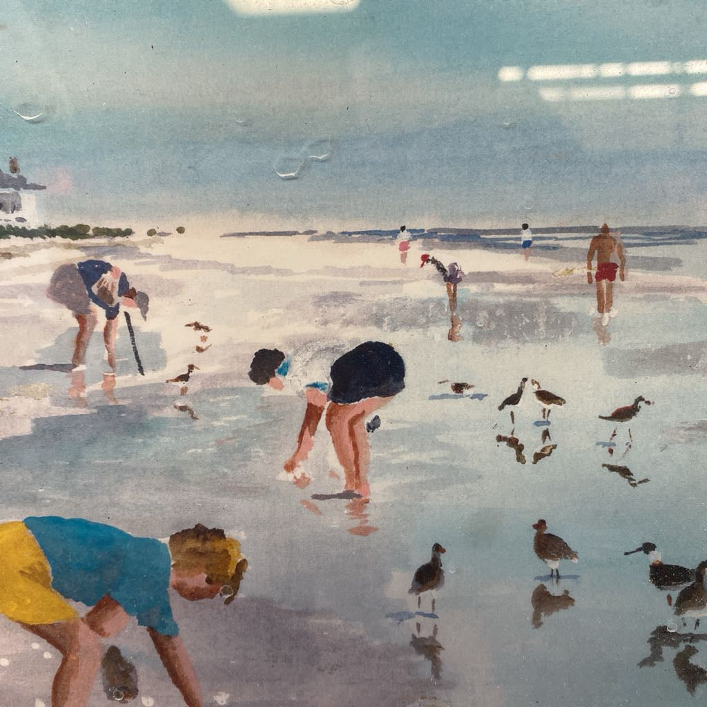 A Day at the Beach w/White Rustic Frame