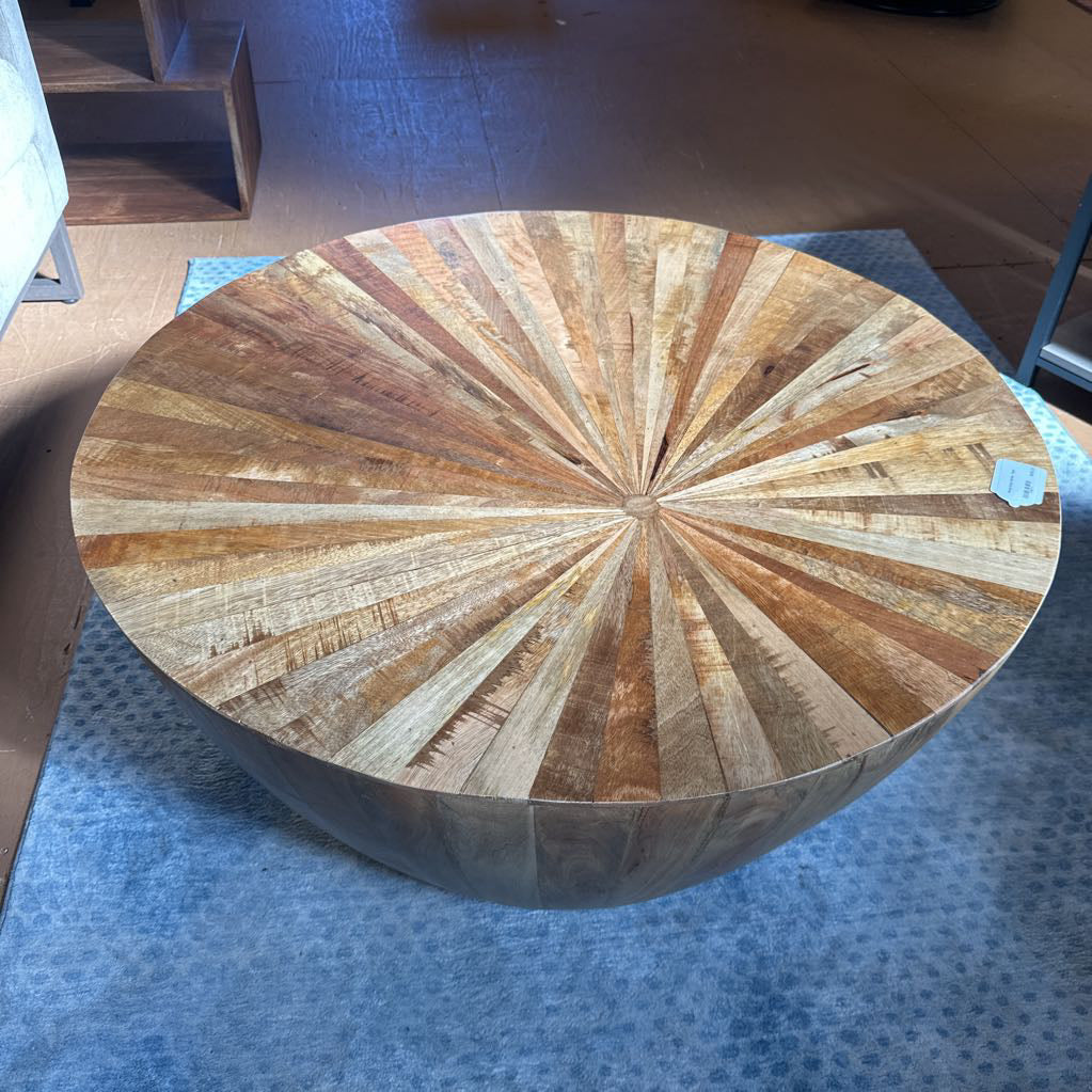 Wood Drum Coffee Table C COFFEE TABLES