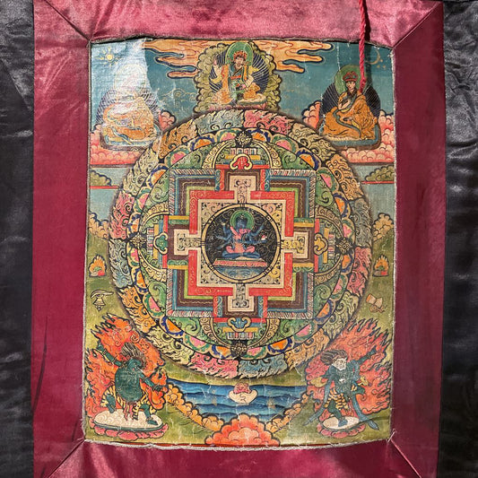 Vintage Buddhist Thanka/Nepal UNIQUE FINDS