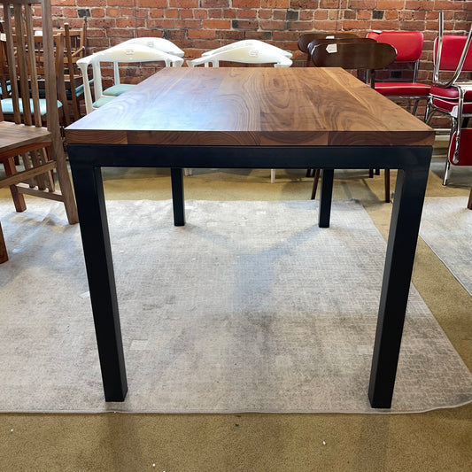 R&B Parsons Metal Frame Wood Top Dining Table C DINING TABLES