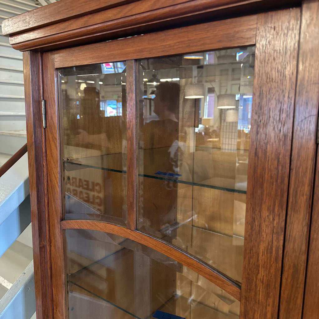 3 Door Antique Curio Cabinet