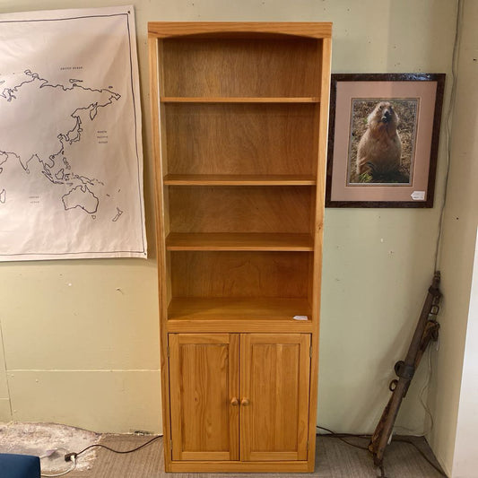 Light Wood Two Door Bookcase