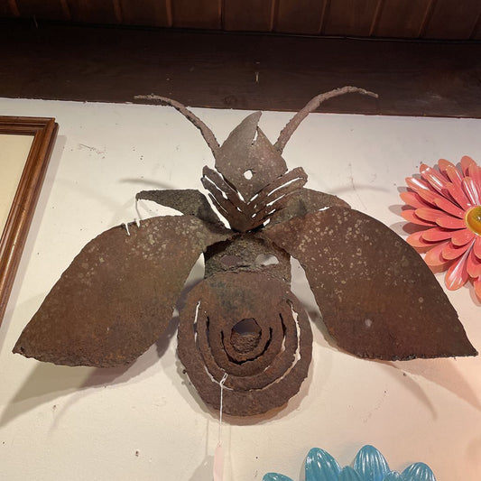 Rustic Rough Metal Insect Wall Sculpture UNIQUE FINDS