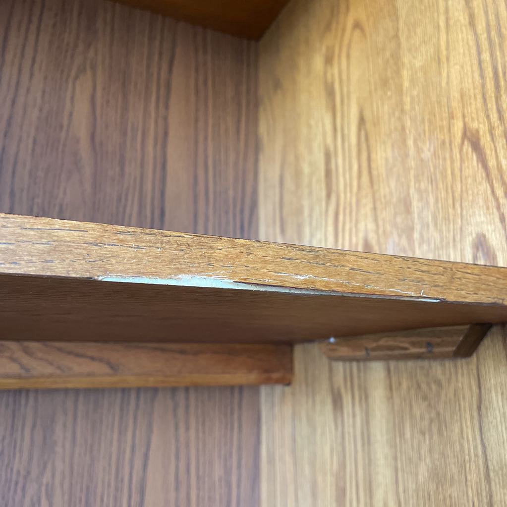 Oak Bookshelf w Closed Bottom Storage