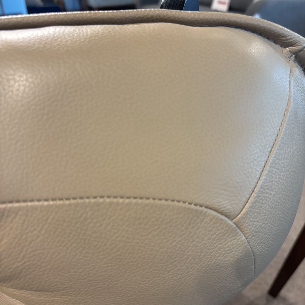 Scandinavian Designs Beige Leather Accent Chair
