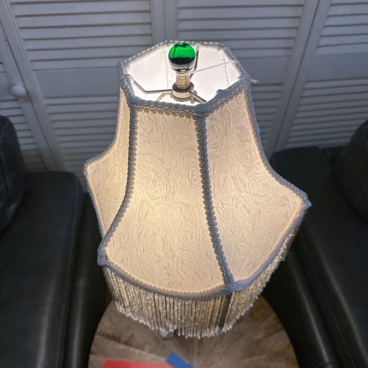 Tasseled Painted Table Lamp