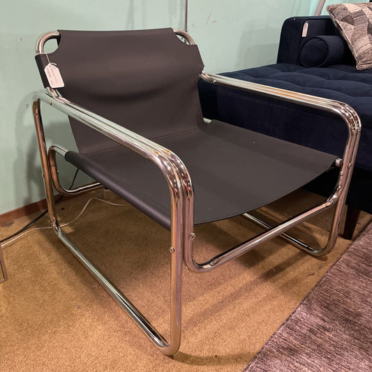 Bauhaus Style Chrome Frame Accent Chair
