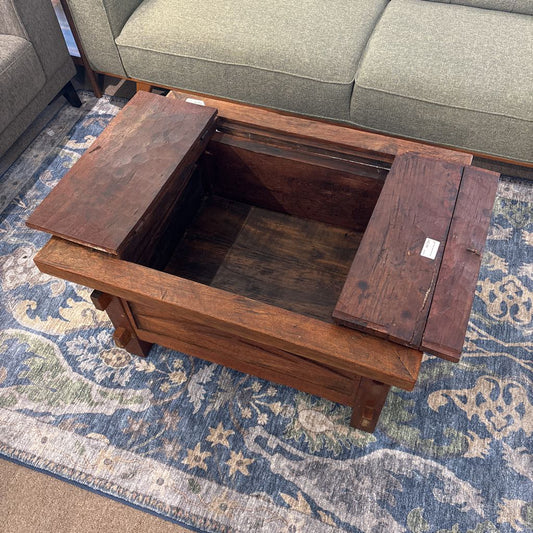 Rustic Wood Coffee Table Trunk C COFFEE TABLES