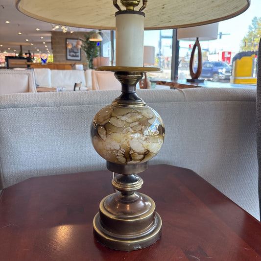 Vintage Brass & Glass Lamp LAMPS