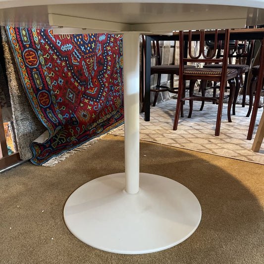 CB2 White Round Dining Table C DINING TABLES