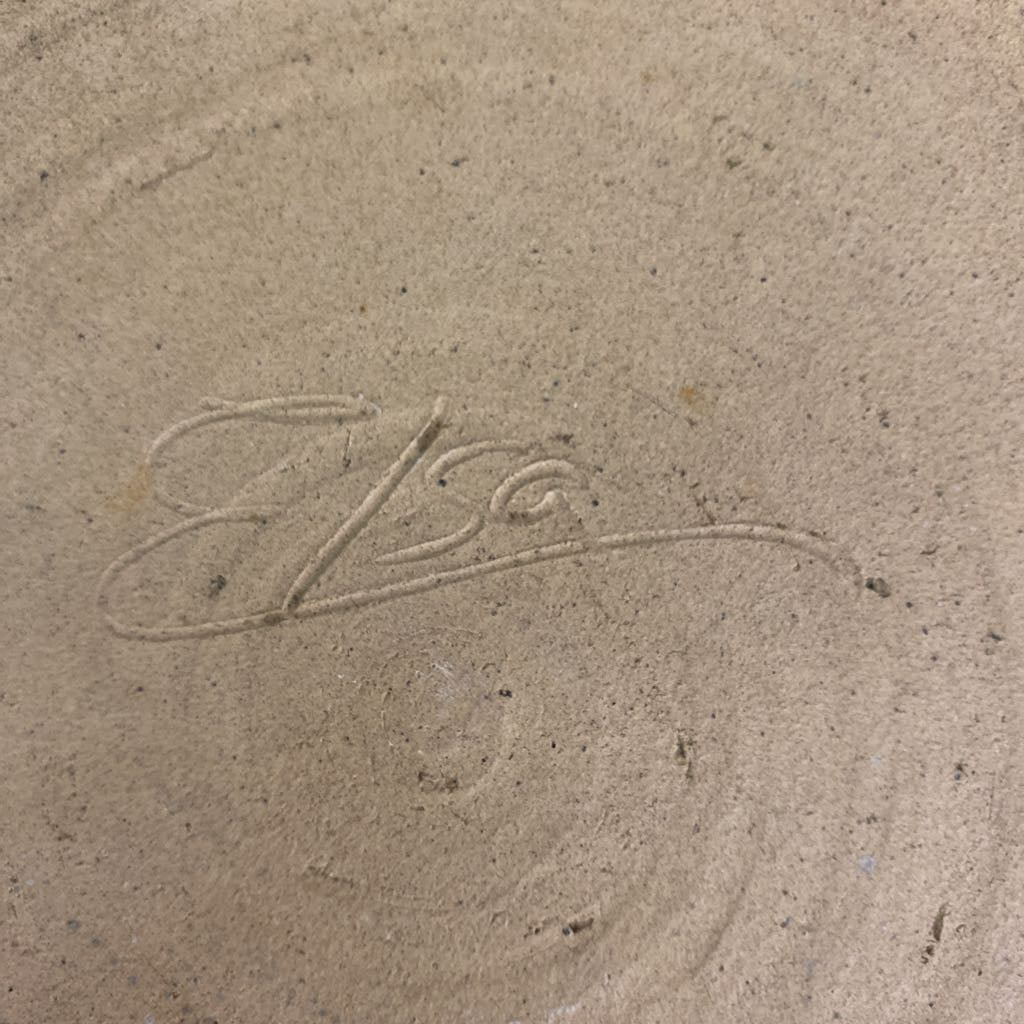 Brown Teal Glaze Stoneware Plate SMALLS