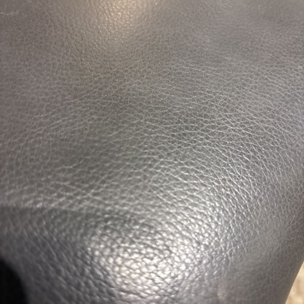 Grey Leather Power Recliner Sofa