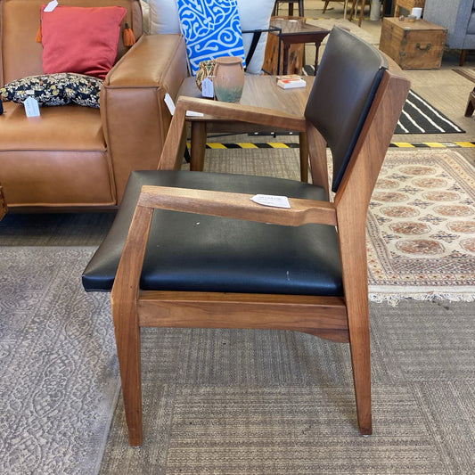MCM Black & Walnut Armchair (AS IS)