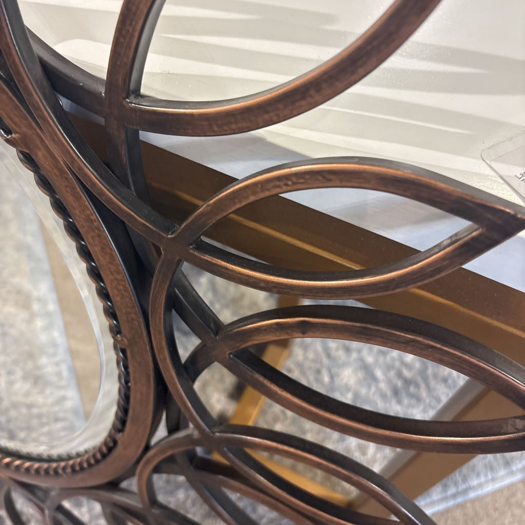 Sunburst Beveled Metal Mirror