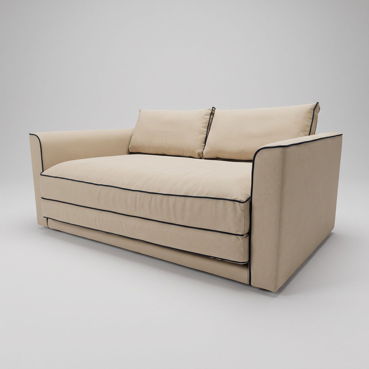 The Eclipse Sleeper Sofa - Sand/Moss Hemp Blend Fabric