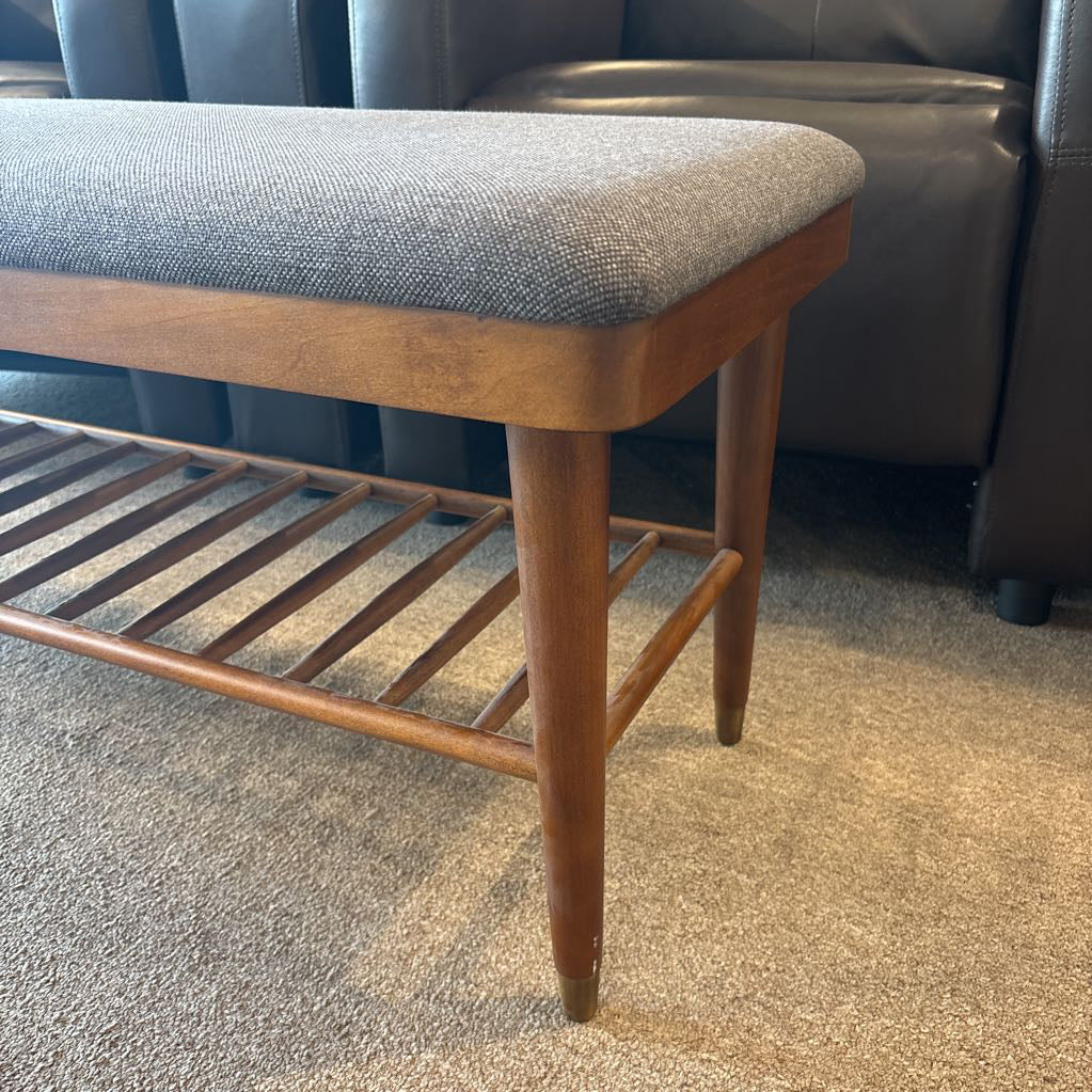 Contemporary Grey Accent Bench
