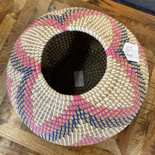 Pink & Blue Accents Woven Pot Vase SMALLS