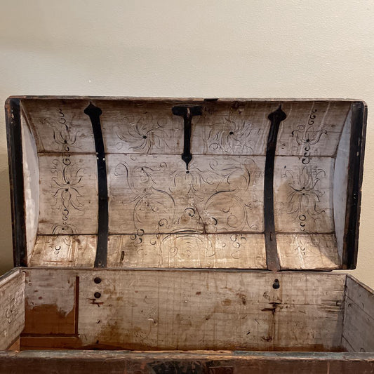 Antique Norwegian 1831 Trunk "Immigrant Chest" C TRUNKS